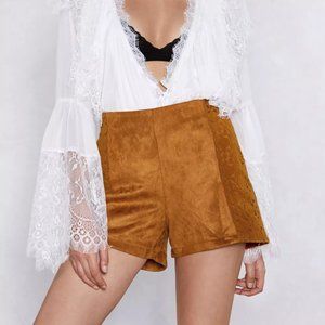 Come To Your Faux Suede Shorts by Nasty Gal